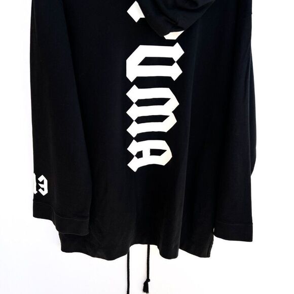 Puma Fenty by Rihanna Black White Long Sleeve Oversized Hoodie Sweatshirt XS - Picture 13 of 13